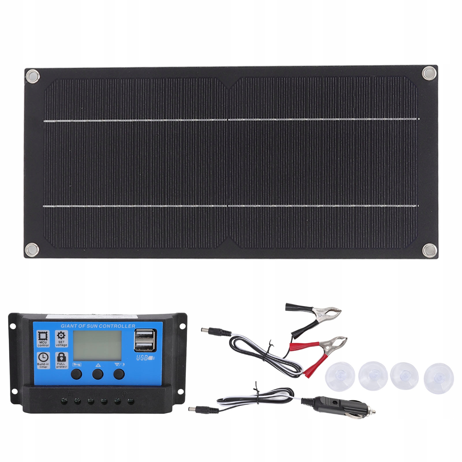 Prenosný solárny panel 60 W 18 V s regulátorom 100 A